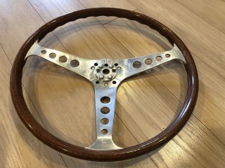 1960’s Les Leston Walsall Grand Prix 15 " Wood Steering Wheel Mga Triumph Ferrari