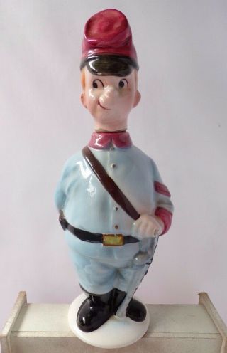 Vintage American Civil War Confederate Soldier Figure Ceramic Drinks Decanter