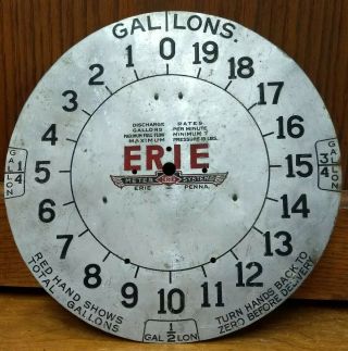 Rare Erie Face For Clock Face Gas Pump