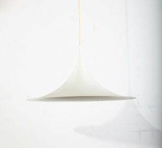 Mid Century Danish Modern Pendant Lamp Light Fog Morup White Hanging Denmark Vg