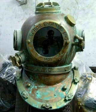 Antique Morse Scuba Divers Diving Helmet Navy Mark Deep Sea Diving Marine Diver