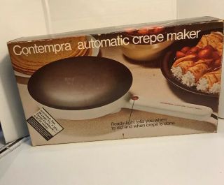 Vintage Contempra Crepe Maker Electric Automatic