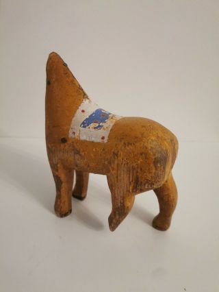 Antique Swedish Hand Made Dala Horse From Early 1900´s 8,  2 " High