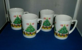 4 - Vtg Berggren Originals Swedish Merry Christmas God Jul Coffee Mugs Cups