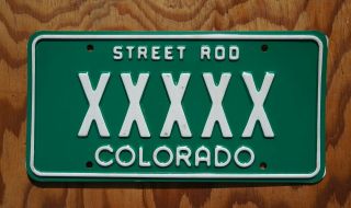 Vintage Colorado Street Rod - Sample License Plate - Xxxxx