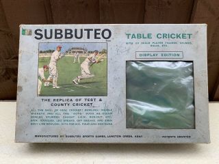Vintage Retro Subbuteo Table Cricket Display Edition