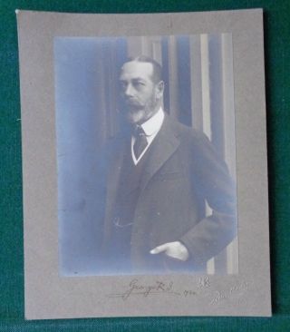 Antique Photo By Russell & Sons Signed By King George V 1924 George R.  I.