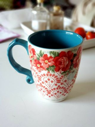 The Pioneer Woman Jumbo Latte Coffee Mug Vintage Floral 28 Oz