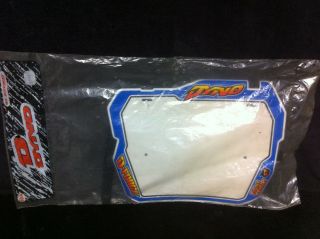 Nos Blue & White Gt Dyno Racing Blast Shield D - Force Number Plate Old School Bmx