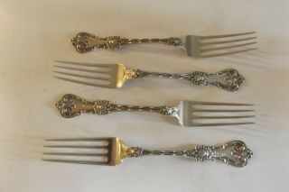 Group Of Antique Whiting Sterling Silver King Edward 7 " Dinner Forks