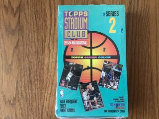 93 - 94 Stadium Club Series 2 Basketball Factory Box - 24 Packs