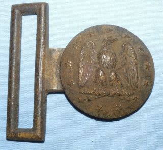 Antique Us Civil War Army Eagle Part Belt Buckle United States Of America