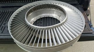 Large 28 " Aluminum Jet Engine Aircraft Turbine Fan /coffee Table /wall Art