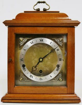 Antique English Elliott Walnut Double Chime Musical Bracket Clock