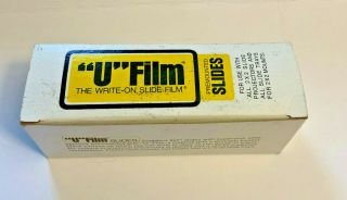 Vintage U Film Write On 2x2 Slides For Visual Slide Projector Presentations