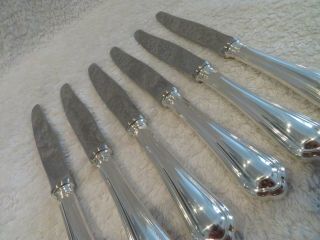 French Silver - Plated 6 Dessert Luncheon Knives Christofle Spatours Near V69