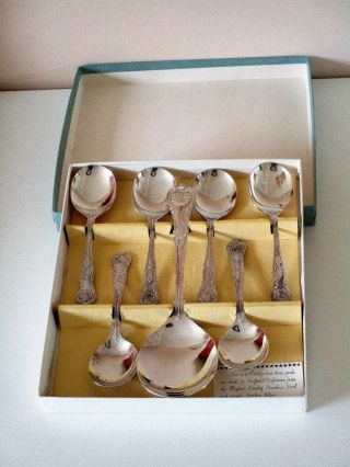 Vintage Silver Plated A1 Sheffield Fruit & Serving Spoons Set