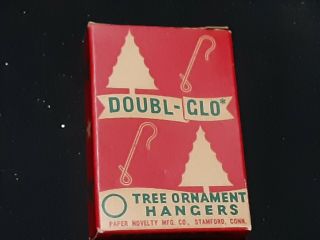 Vintage Doubl - Glo Christmas Tree Ornament Hangers Usa Mid Century 4j5