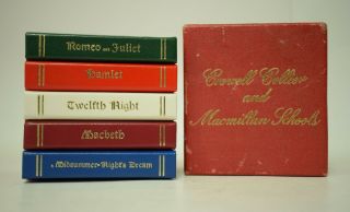 Vintage Miniature Book Set Of 5 Shakespeare Midget Classics Burguess & Bowes