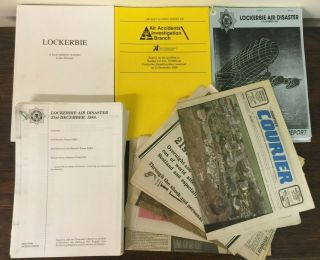 Lockerbie Airplane Crash Disaster Incident,  Fire & Investibation Reports/maps Etc