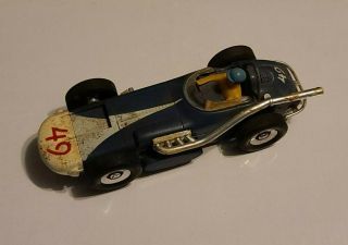 Vintage Marx Slot Car Indy Style Car Driver 49 Blue & White