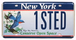 York Conserve Open Spac Specialty License Plate Bluebird Roger Tory Peterson