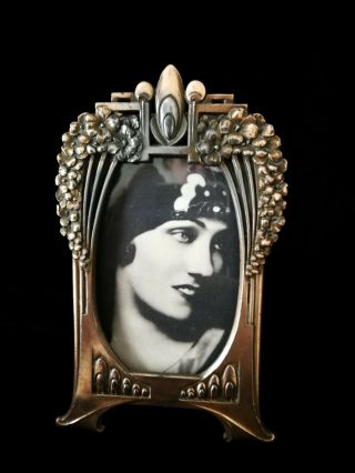 Exquisite,  Rare Art Nouveau,  Jugendstil,  Secessionist Copper Photo Frame