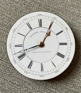 Vintage Centre Seconds Chronograph Pocket Watch Movement - Good Balance,  45mm