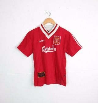 Fowler 9 Liverpool Vintage Adidas Home Football Shirt Jersey 1995/96 Youth Sz