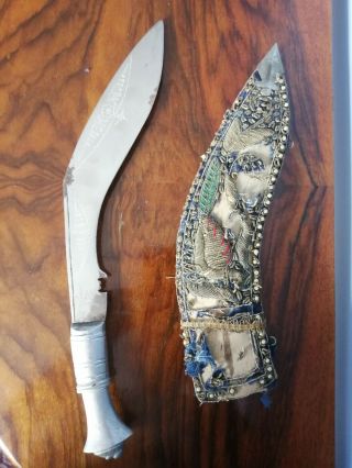 Antique Vintage Silver Indian Kukri Gurkha Collectable Weapon Item Isn 
