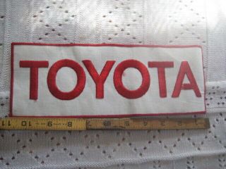 Vintage Toyota Patch 1970s 1980s Embroidered Jacket Uniform Large 10 Inch