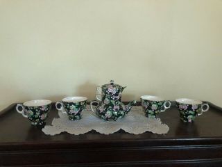 Antique Royal Winton Grimwades Tea Set With Four Cups