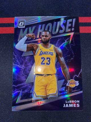 2019 - 20 Optic Lebron James Holo Silver Prizm My House Card Los Angeles Lakers