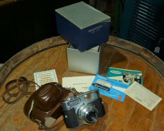 Vintage Voigtlander Film Camera With Case,  Instructions & Box Not