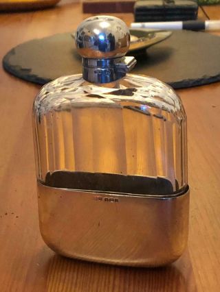 Large Solid Silver Hip Flask James Dixon & Sons 1891