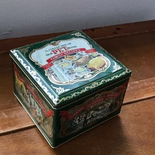 Vintage Our Pet Brand Green Square Recipe Box Metal Container Box – 3.  75 Inches