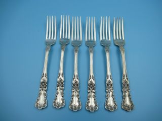 Set Of 6 Gorham Buttercup Sterling Silver 7 1/2 " Place Forks / 9.  7 Tr Oz