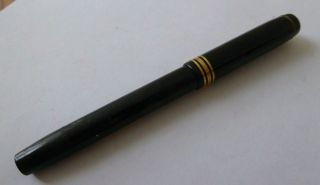 Vintage Black Conway Stewart No.  388 Lever Fill Fountain Pen With 14ct Gold Nib