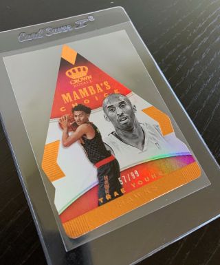 2018 - 19 Crown Royale Mamba ' s Choice Trae Young Die Cut Rookie Red 57/99 - Kobe 2