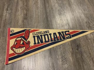 Vintage Cleveland Indians Chief Wahoo Pennant (1987)