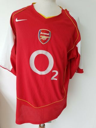 Vintage 2004/2005 Arsenal Home Nike Football Shirt O2 Mens Xl