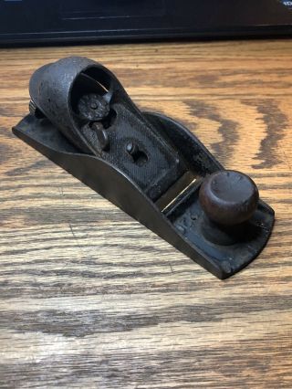 Vintage Stanley No.  220 Wood Block Plane - Made In Usa