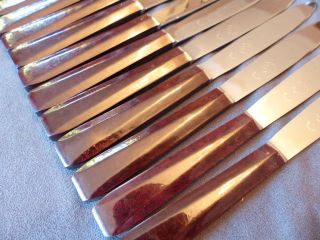 Set 24 couteaux table & dessert anciens BAKELITE antique knives ART DECO 1930 3