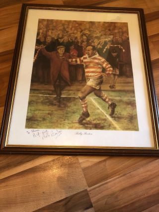 Great Vintage Billy Boston Signed Print