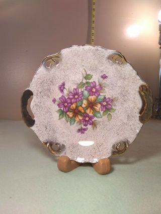 Vintage Trimont Ware Floral Porcelain Bowl Lusterware W/ Gold Trim Japan 10.  25 "