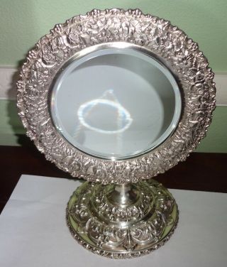 Antique Simpson Hall & Miller Quadruple Silver Plate Dresser Vanity Mirror