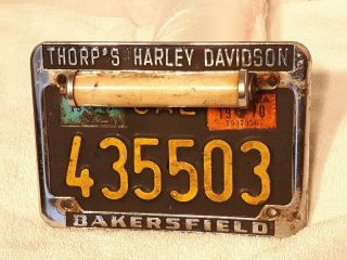 Antique Harley Davidson Licence Plate.  Possibly Unique