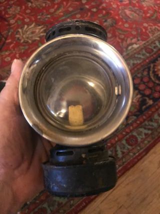 Antique Dietz Eureka Oil Lamp Lantern Automobile Carriage Light With Red Lens