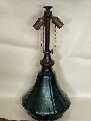 Antique Arts & Crafts Bradley & Hubbard Lamp Base Triple Socket Pull Chain