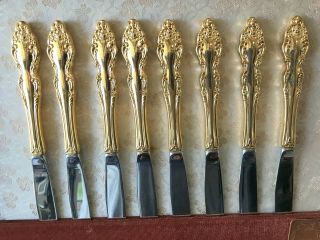 Golden Baroque Rose (Gold Electroplate) by ONEIDA SILVER 49 PIECE SERVICE FOR 8 3